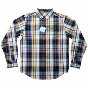 Columbia Men's Rapid Rivers II Button Up Long Sleeve Shirt, Blue Plaid, Size S